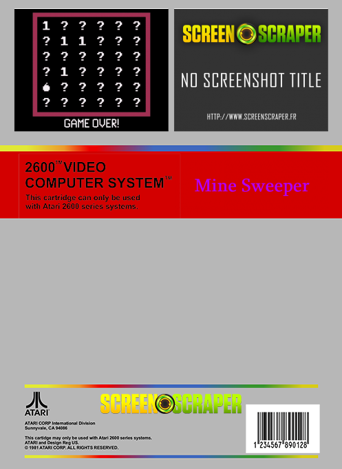 Mine Sweeper (Homebrew) — Box back
